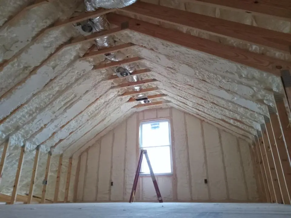 Spray foam roofing application for Crawl Space Insulation project in Kingstowne